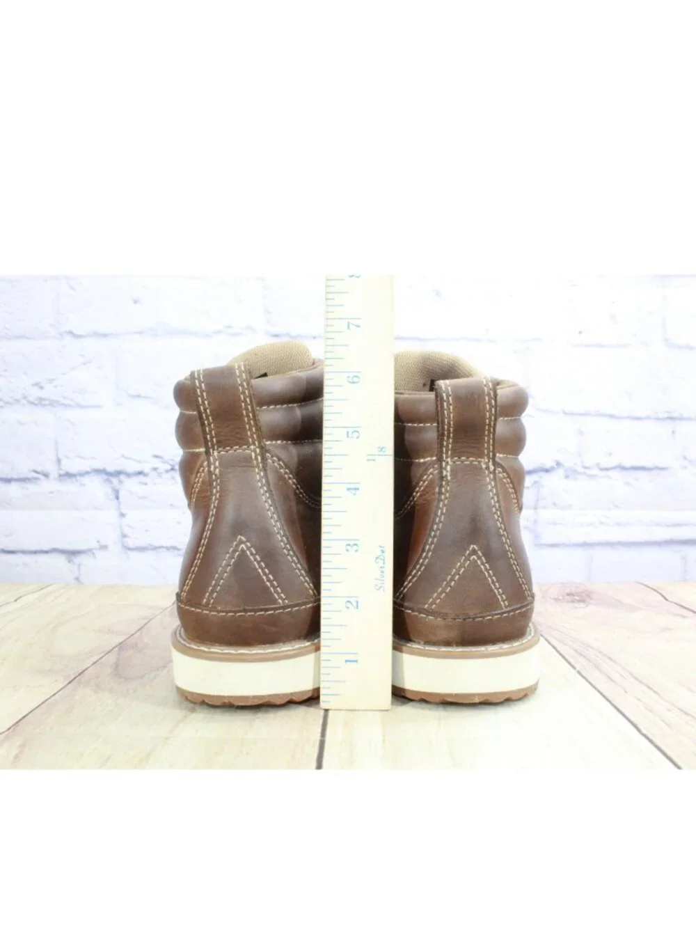 LL Bean Brown Leather Stonington Moc Toe Boots Women's 8 Men's 6.5